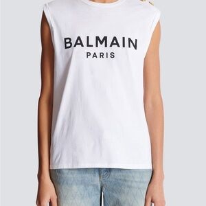 Balmain Paris Tank Top ~ White
